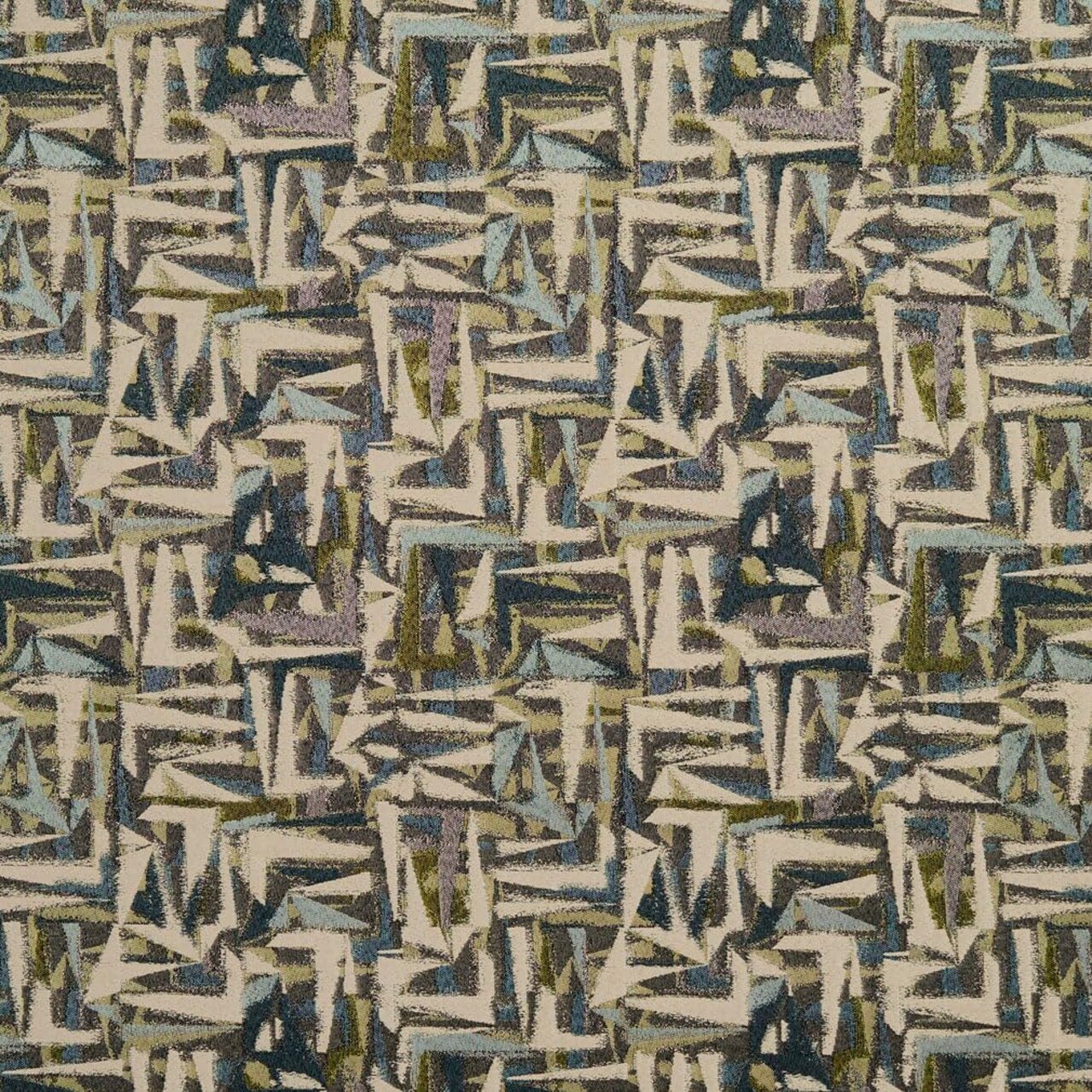 Aqua Abstract Woven Pattern Upholstery Fabric by The Yard - SKU: Norman Meadow